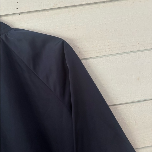 Free People Navy Bomber Jacket with Ribbed Collar and Relaxed Fit - Picture 11 of 12